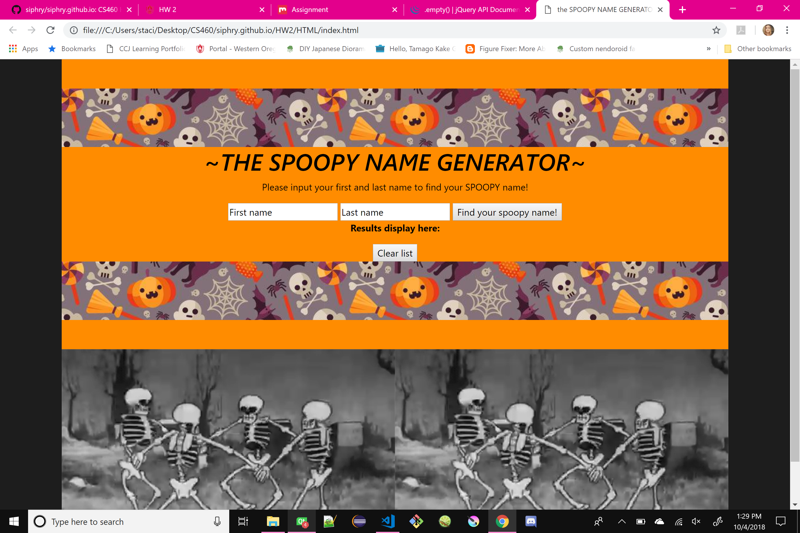 the SPOOPY NAME GENERATOR